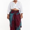 Women HaremPants | Plus Size Geometric Mandalas Handkerchief Midi Skirt In Red