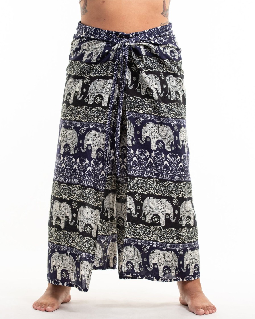 Women HaremPants | Plus Size Divine Elephant Wrap Palazzo Style Harem Pants In Indigo