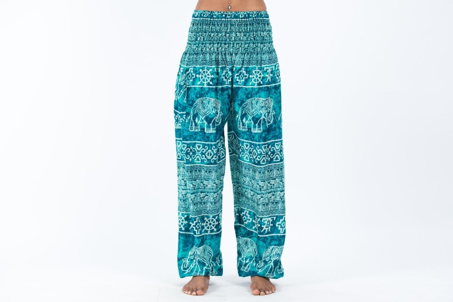 Women HaremPants | Marble Elephant Women'S Elephant Pants In Turquoise