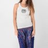 Women HaremPants | Super Soft Sure Design Women'S Tank Tops Peace Sign White