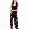 Women HaremPants | Tie Dye Cotton Women Harem Pants In Black Orange Black / Orange