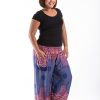 Plus Size HaremPants | Plus Size Geometric Mandalas Women'S Harem Pants In Blue