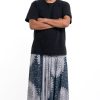 Men HaremPants | Plus Size Marble Mandalas Drop Crotch Men'S Harem Pants In Indigo