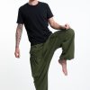 Men HaremPants | Cotton Men Harem Pants In Solid Green