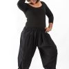 Plus Size HaremPants | Plus Size Genie Women'S Cotton Harem Pants In Black