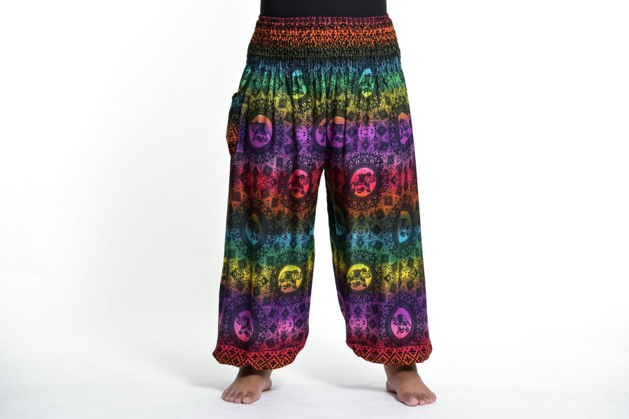 Plus Size HaremPants | Plus Size Rainbow Elephant Women'S Elephant Pants In Purple