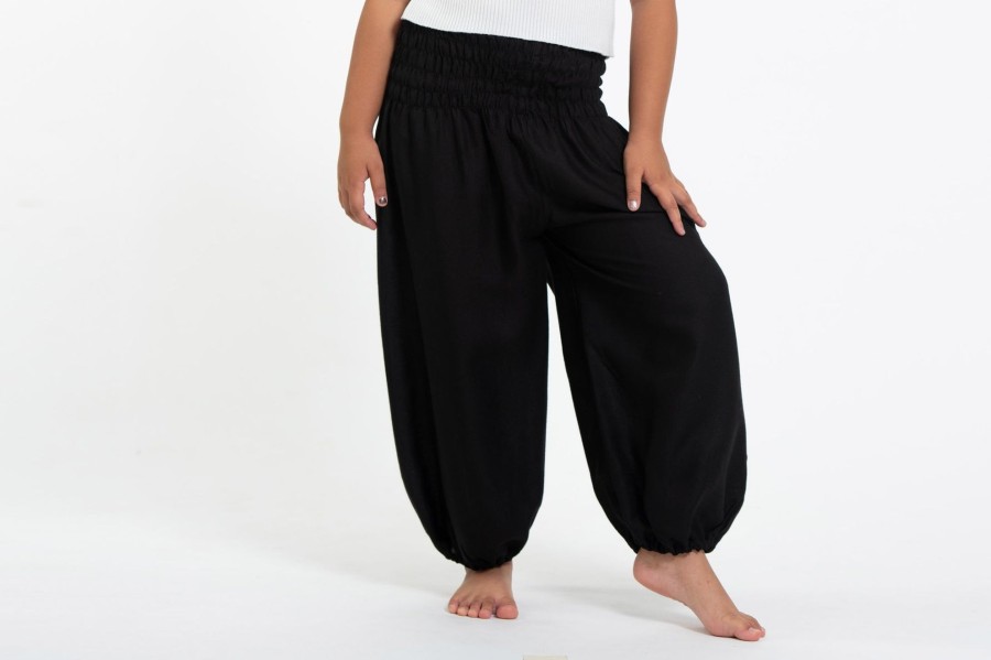 Kids HaremPants | Solid Color Kids Harem Pants In Black