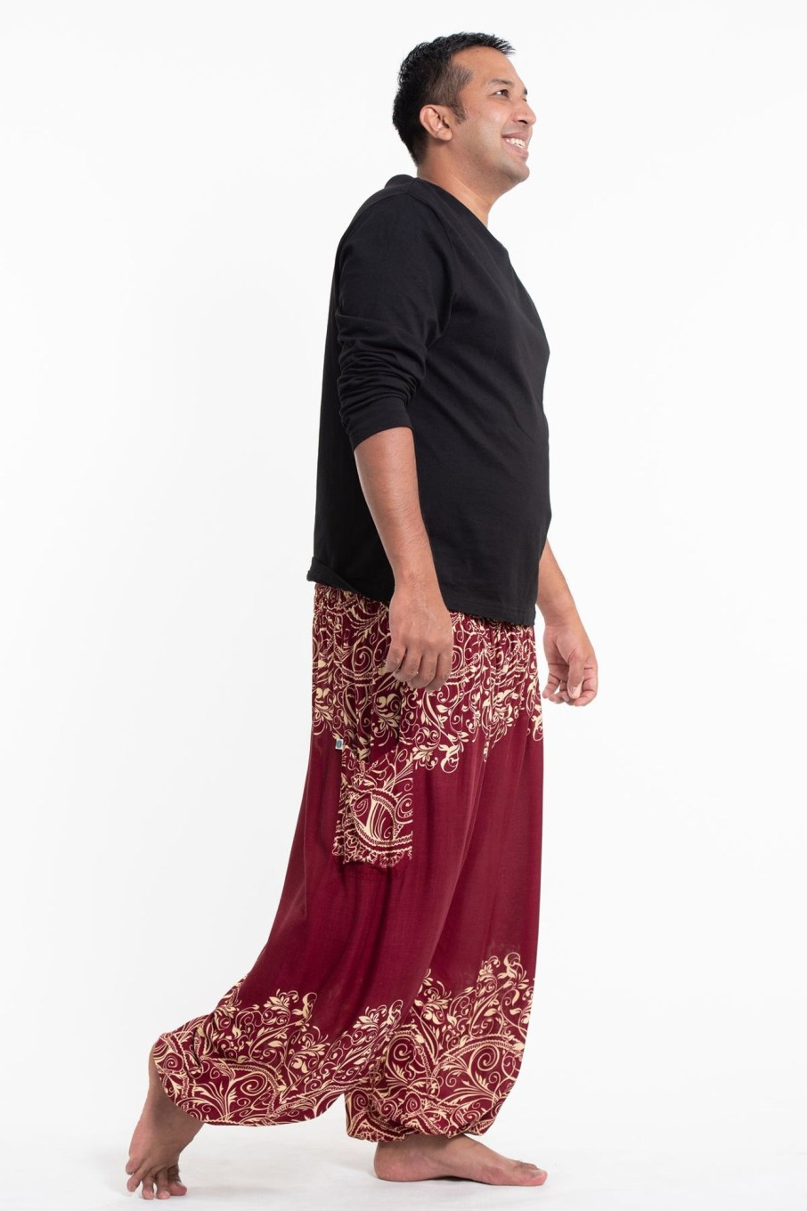 Plus Size HaremPants | Plus Size Vines Men'S Harem Pants In Red