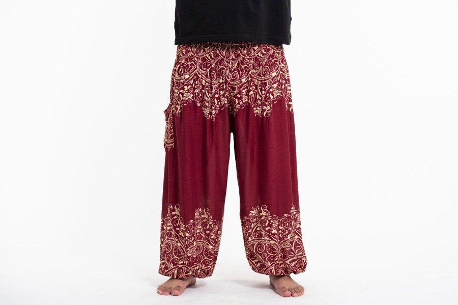 Plus Size HaremPants | Plus Size Vines Men'S Harem Pants In Red