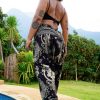 Plus Size HaremPants | Plus Size Hill Tribe Koi Fish Print Women'S Harem Pants In Black