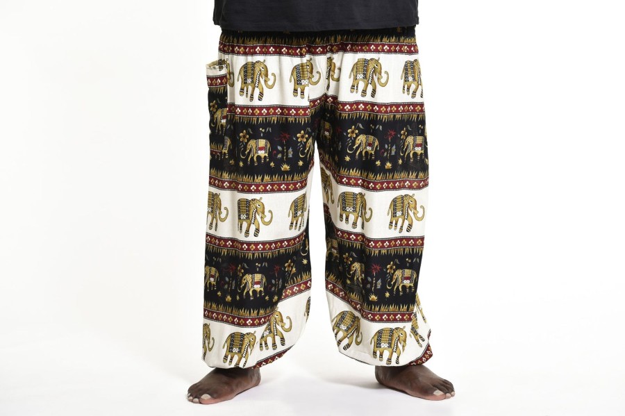 Plus Size HaremPants | Plus Size Elephant Bliss Men'S Elephant Pants In Black