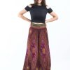 Women HaremPants | Peacock Eyes Palazzo Style Harem Pants In Maroon