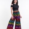 Women HaremPants | Rainbow Elephant Wrap Palazzo Style Elephant Pants In Purple