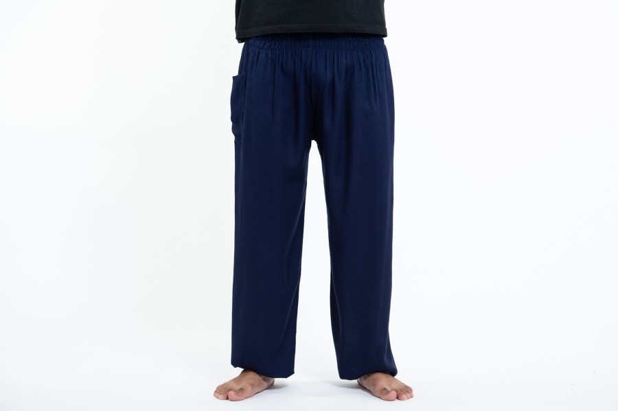 Men HaremPants | Solid Color Men'S Tall Harem Pants In Blue