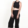 Women HaremPants | Women'S Cotton Double Layers Cropped Pants In Solid Black