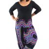 Women HaremPants | Plus Size Dashiki Prints 2-In-1 Jumpsuit Harem Pants In Black