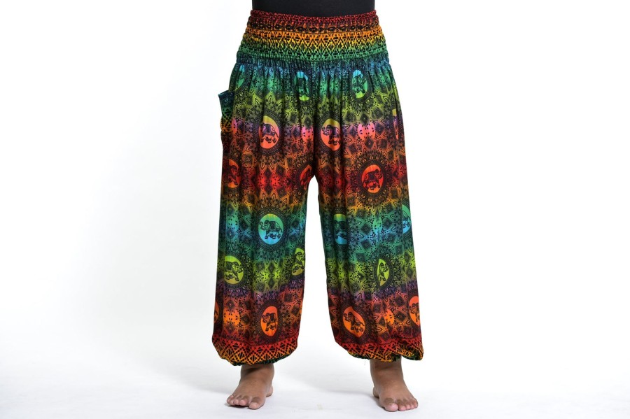 Plus Size HaremPants | Plus Size Rainbow Elephant Women'S Elephant Pants In Orange