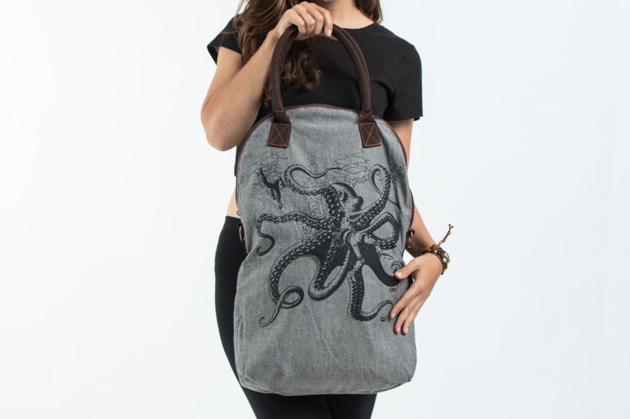 Accessories HaremPants | Octopus Everyday Tote Bag Denim