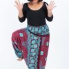 Women HaremPants | Plus Size Mandala Elephant 2-In-1 Jumpsuit Elephant Pants In Red