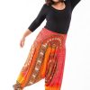 Plus Size HaremPants | Plus Size Tribal Chakras 2-In-1 Jumpsuit Harem Pants In Orange