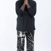 Plus Size HaremPants | Plus Size Tie Dye Cotton Men Harem Pants In Black And White Black / White