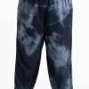 Men HaremPants | Plus Size Tie Dye Drawstring Men'S Yoga Massage Pants In Black