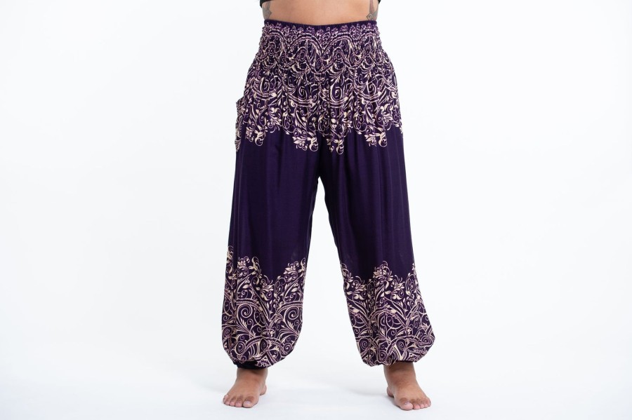 Women HaremPants | Plus Size Vines Women'S Harem Pants In Purple