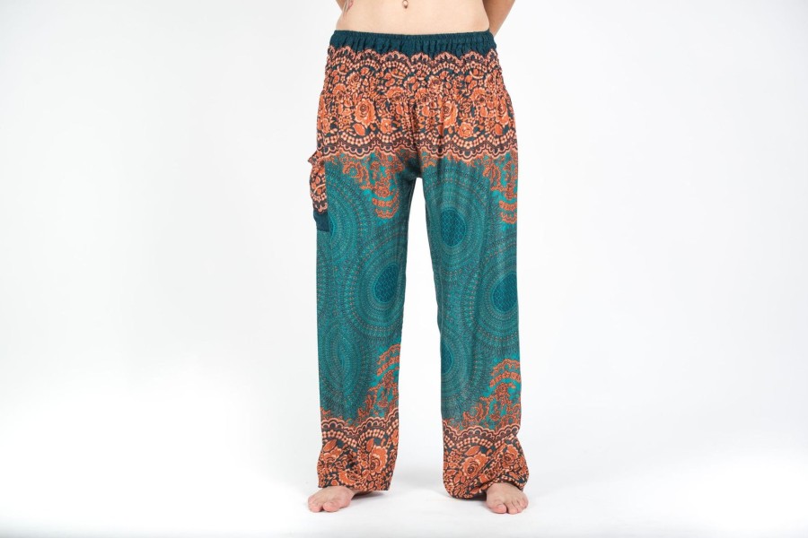 Women HaremPants | Geometric Mandalas Women'S Harem Pants In Turquoise