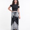 Women HaremPants | Blooming Vines Wrap Palazzo Style Harem Pants In Black