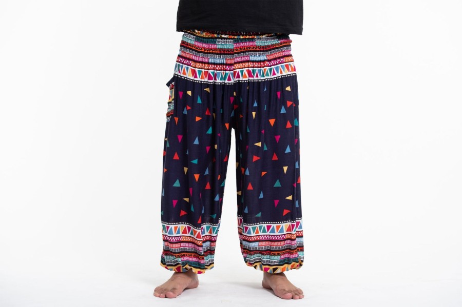 Plus Size HaremPants | Plus Size Triangles Men'S Harem Pants In Navy