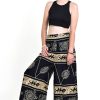 Women HaremPants | Turtle Print Palazzo Style Harem Pants In Gold