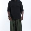 Plus Size HaremPants | Plus Size Solid Color Men'S Harem Pants In Dark Green