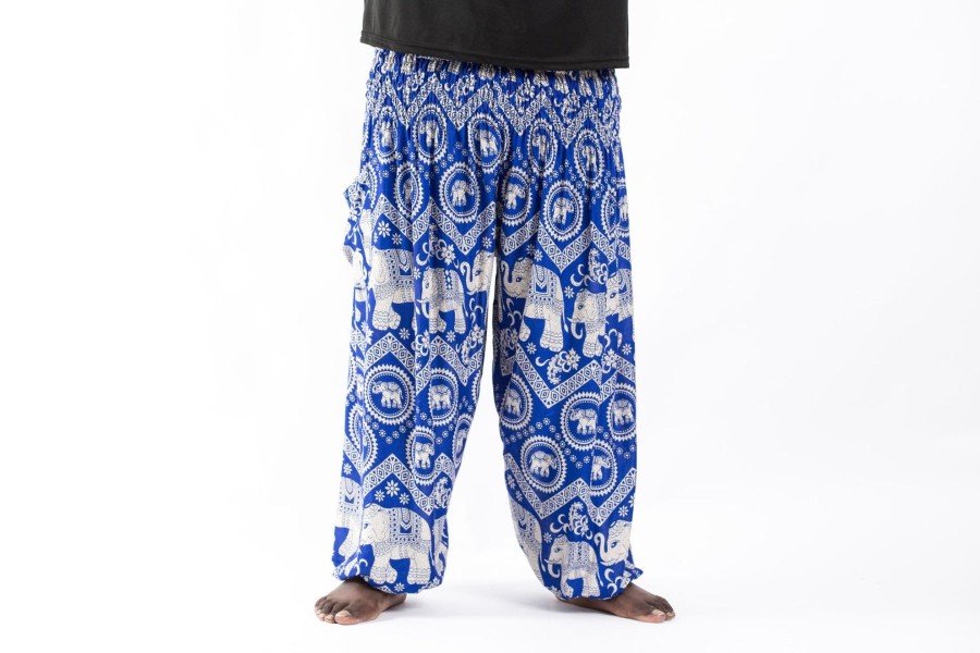 Men HaremPants | Plus Size Imperial Elephant Men'S Elephant Pants In Blue