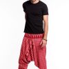 Men HaremPants | Hill Tribe Elephant Men'S Elephant Pants In Red