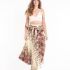 Women HaremPants | Floral Handkerchief Midi Skirt In Cream