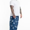 Plus Size HaremPants | Plus Size Elephant Prints Men'S Low Cut Cotton Harem Pants In Indigo