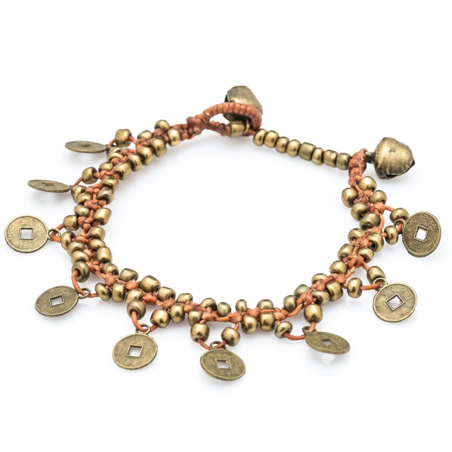 Accessories HaremPants | Chinese Coin Waxed Cotton Bracelets In Copper