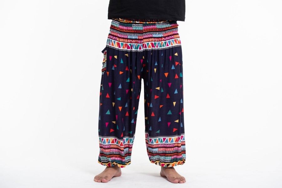 Men HaremPants | Plus Size Triangles Men'S Harem Pants In Navy