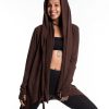 Women HaremPants | Hooded Cardigan In Brown