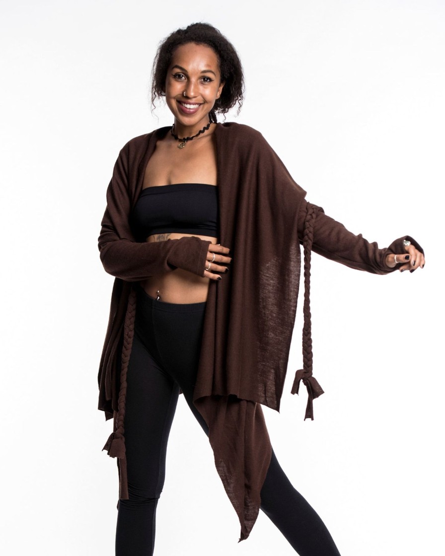 Women HaremPants | Hooded Cardigan In Brown