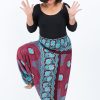 Plus Size HaremPants | Plus Size Mandala Elephant 2-In-1 Jumpsuit Elephant Pants In Red