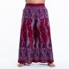 Women HaremPants | Plus Size Paisley Feathers Palazzo Style Harem Pants In Red