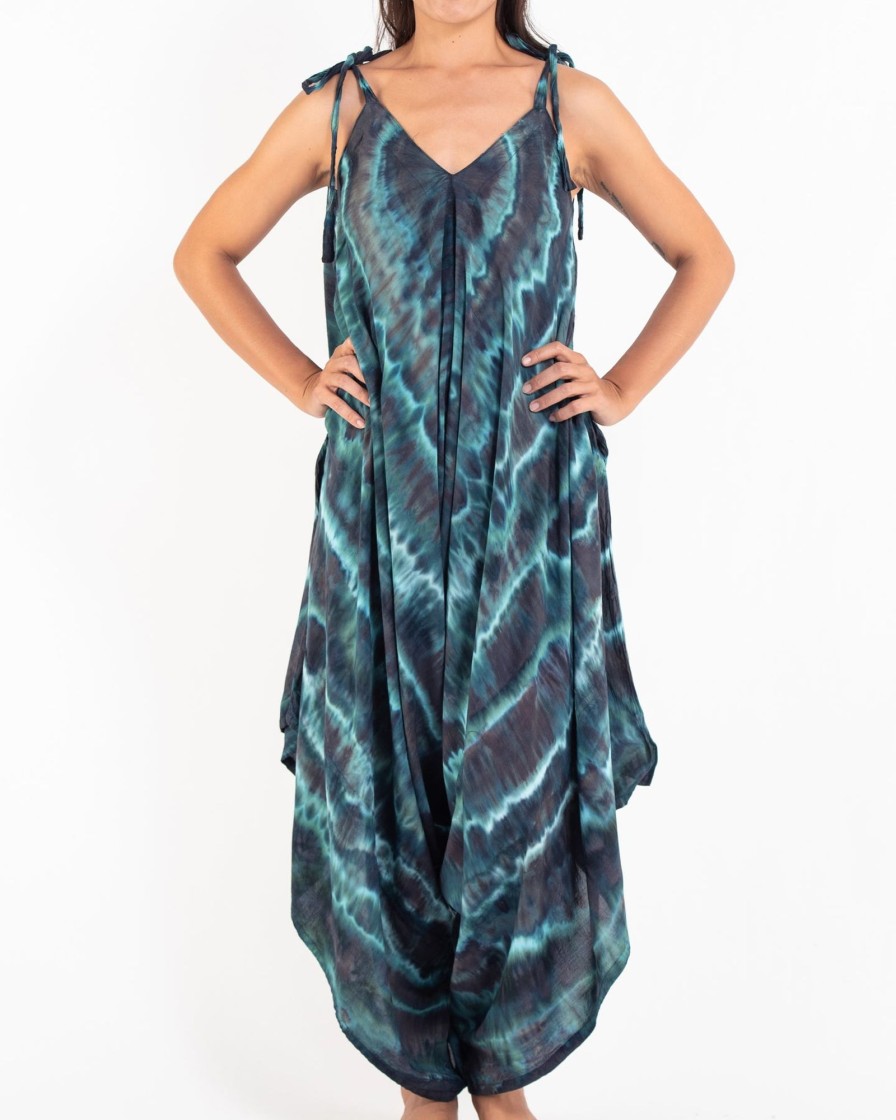 Women HaremPants | Tie Dye Romper 11 Turquoise