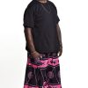 Plus Size HaremPants | Plus Size Turtle Print Men'S Harem Pants In Pink