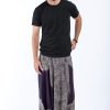 Men HaremPants | Floral Mandalas Drop Crotch Men'S Harem Pants In Purple