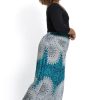 Plus Size HaremPants | Plus Size Marble Mandalas Palazzo Style Harem Pants In Turquoise