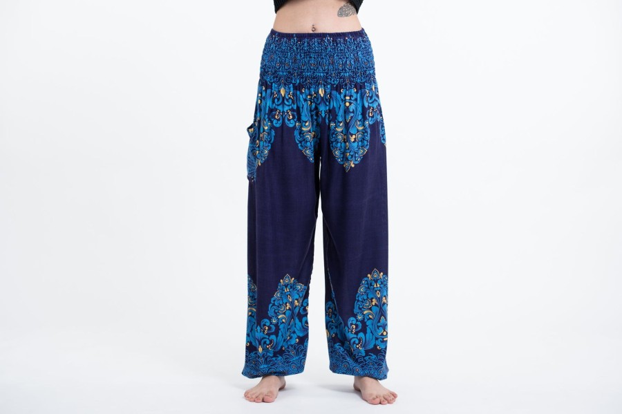 Women HaremPants | Floral Vines Women'S Harem Pants In Blue