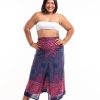 Plus Size HaremPants | Plus Size Geometric Mandalas Wrap Palazzo Style Harem Pants In Blue