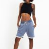 Women HaremPants | Women'S Terry Shorts With Aztec Pockets In Light Blue