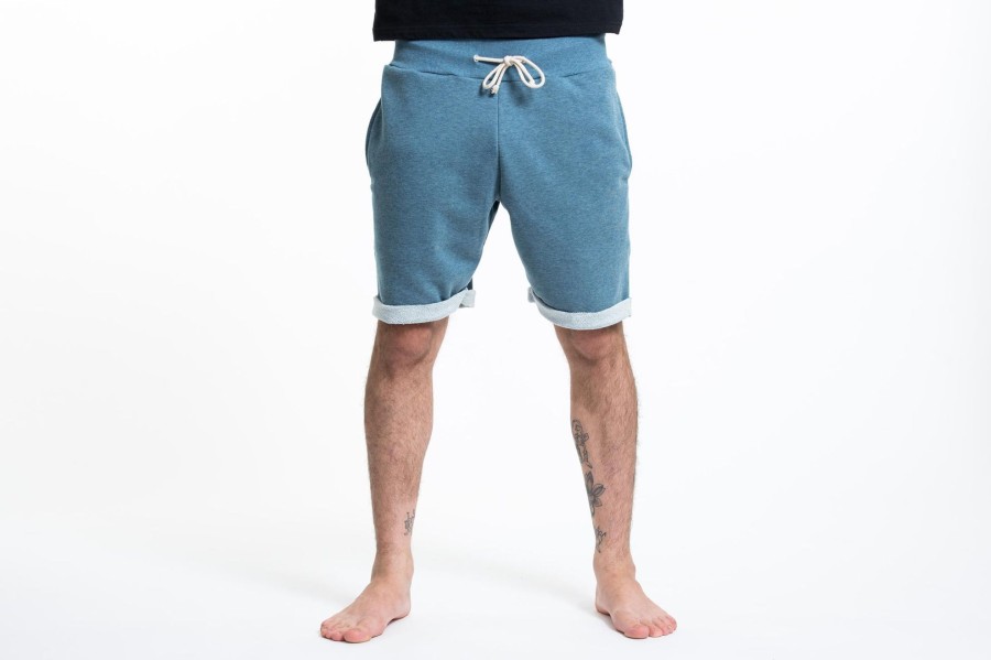 Women HaremPants | Men'S Terry Shorts With Aztec Pockets In Blue